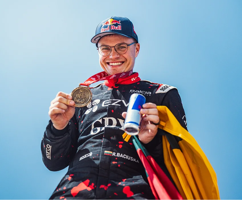 GBY Group ambassador Rokas Baciuška 3-time World Rally-Raid Champion supporting young athletes